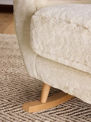 Oslo Faux Fur Light Natural Wilson Rocking Chair - Image 2 of 9