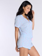 Boux Avenue Blue Strawberry Modal Short Pyjamas Set - صورة 4 من 5
