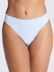 Boux Avenue Floral Print Embroidered Bralette And Thongs Set - Image 5 of 6