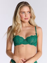 Boux Avenue Green Jasmine Lace Unpadded Balconette Bra - Image 1 of 3