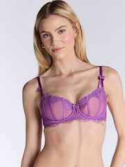 Boux Avenue Purple Savannah Lace Balconette Bra - Image 1 of 3