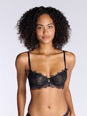 Boux Avenue Naomi Lace Unpadded Balconette Black Bra - Image 1 of 2