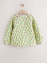 Lime Green Floral Print Quilted Jacket (3-16yrs) - Image 2 of 6