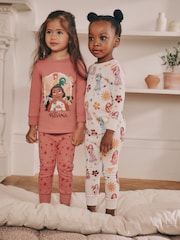 Red/Ecru Moana Snuggle Pyjamas 2 Pack (9mths-10yrs) - Image 1 of 10