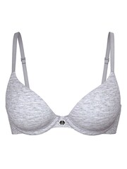 Victoria's Secret Heather Grey Lightly Lined Full Cup Cotton Logo Bra - Image 3 of 3