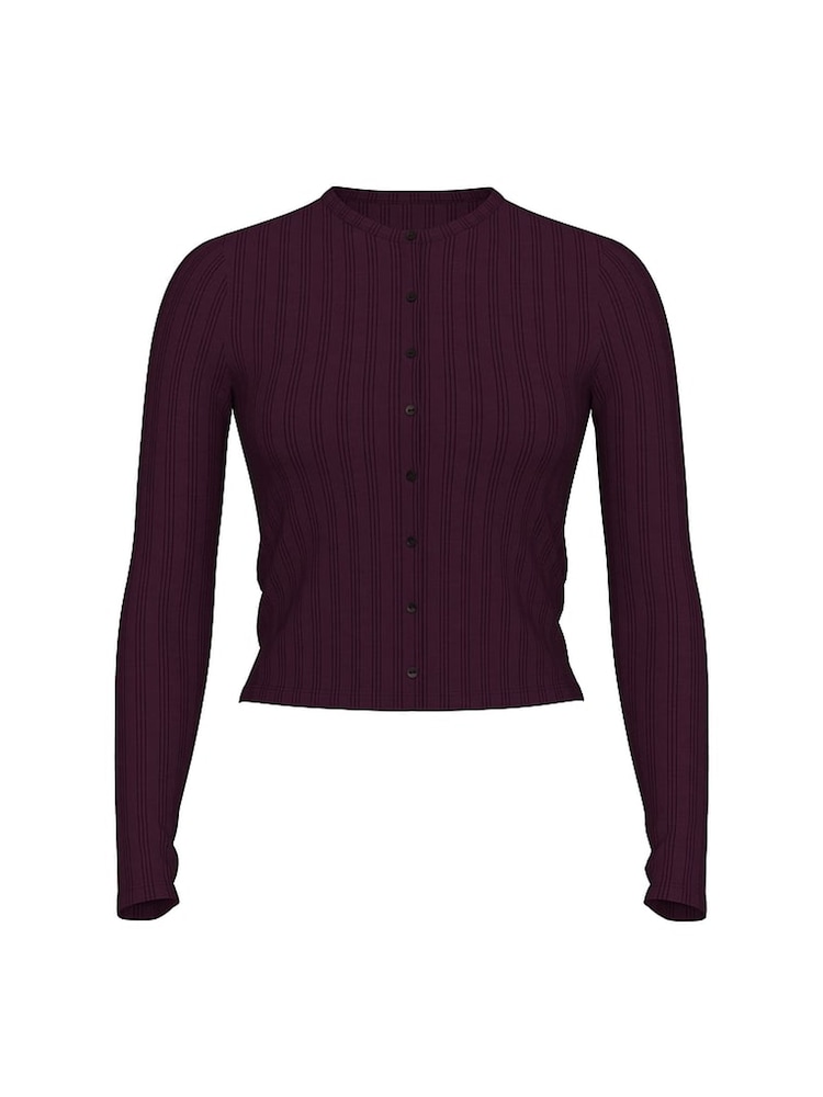 Victoria's Secret Winter Wine Purple Modal Cardigan - Image 3 of 3 Victoria's Secret Winter Wine Purple Modal Cardigan - Image 3 of 3