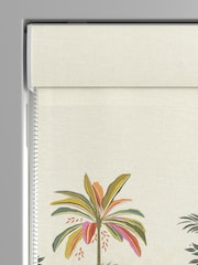 Sara Miller Light Stone Natural Palm Garden Border Made to Measure Roman Blind - Image 3 of 6