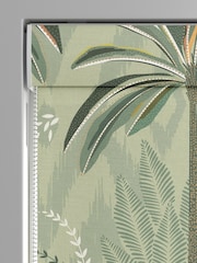 Sara Miller Soft Olive Green Palm Garden Made to Measure Roman Blind - Image 3 of 6