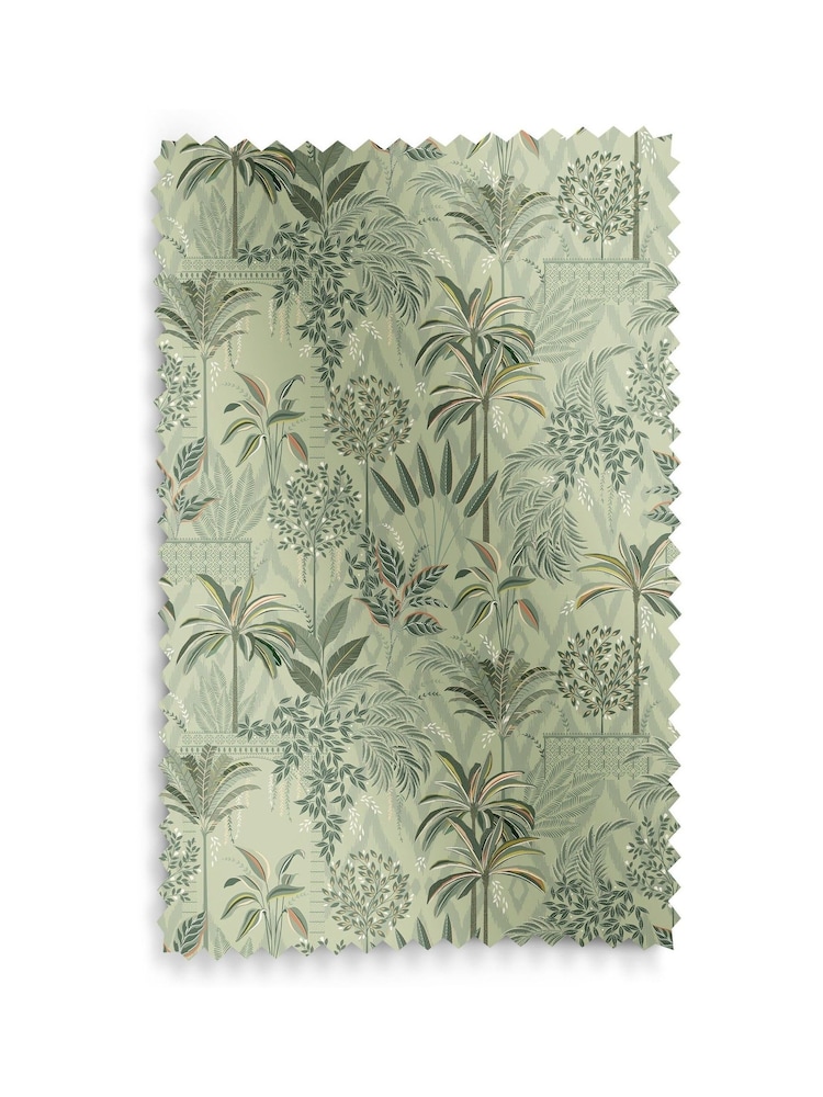 Sara Miller Soft Olive Green Palm Garden Made to Measure Roman Blind - Image 6 of 6