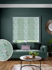 Sara Miller Sage Green Peacock Filigree Made to Measure Roman Blind - Image 1 of 6