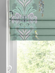 Sara Miller Sage Green Peacock Filigree Made to Measure Roman Blind - Image 2 of 6