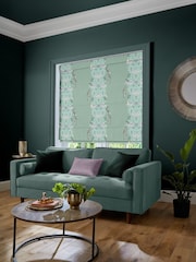 Sara Miller Sage Green Peacock Filigree Made to Measure Roman Blind - Image 5 of 6