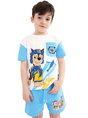 Character Blue PAW Patrol Chase 100% Cotton T-Shirt And Shorts Set - Image 1 of 12