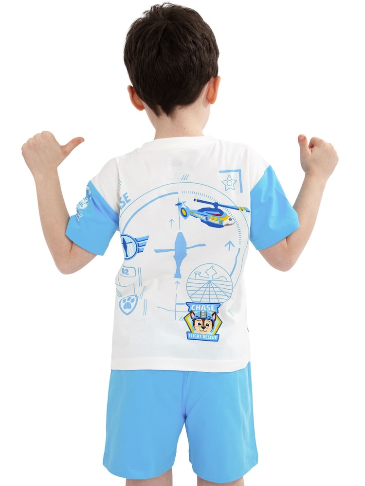 Character Blue PAW Patrol Chase 100% Cotton T-Shirt And Shorts Set - Image 3 of 12