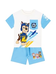 Character Blue PAW Patrol Chase 100% Cotton T-Shirt And Shorts Set - Image 7 of 12