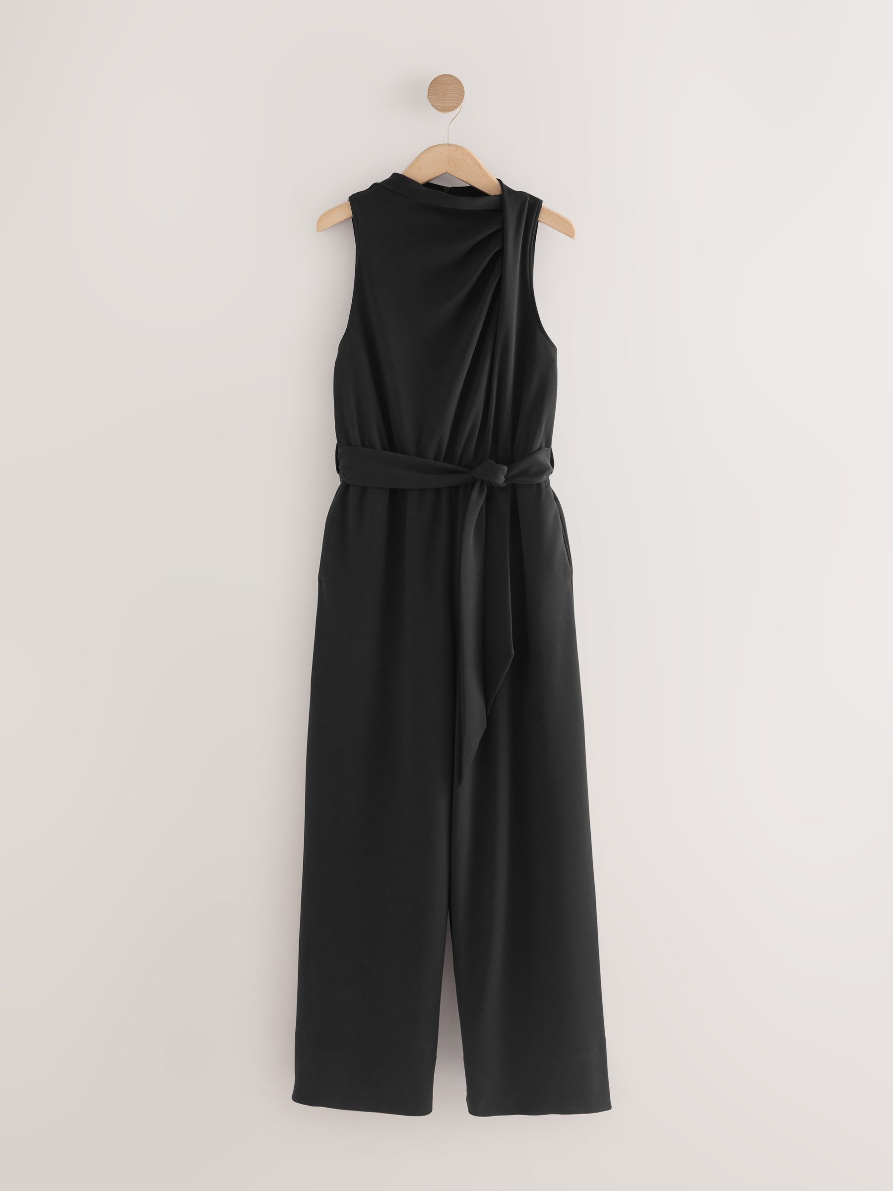 Buy Black Occasion Cowl Neck Sleeveless Jersey Jumpsuit from Next USA