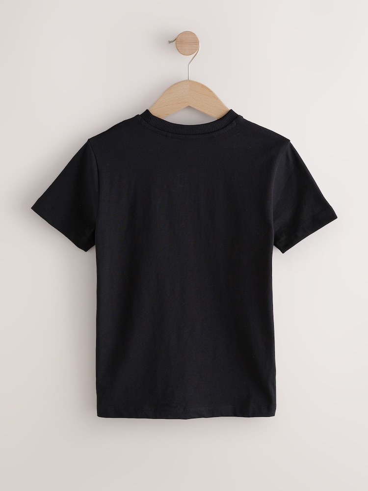Black NASA License Short Sleeve T-Shirt (3-16yrs) - Image 2 of 4