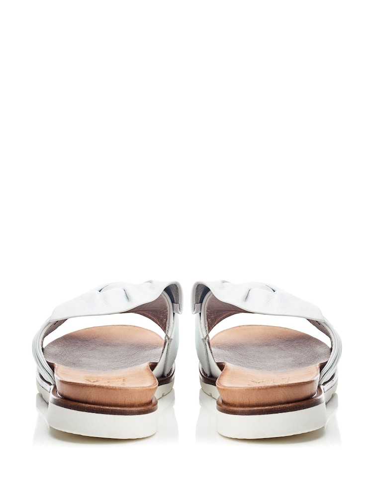 Jemini Twist Bow Flat Leather Sandals - Image 3 of 4
