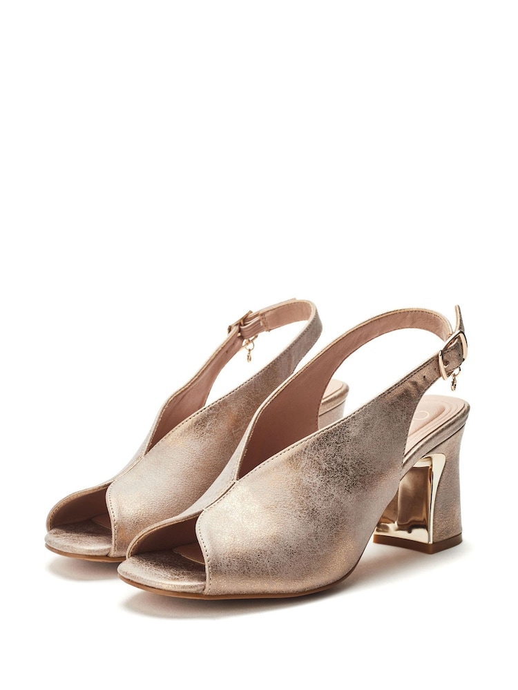 Moda in Pelle Love High Vamp Comfort Sandals with Swoosh Heels - Image 2 of 4