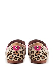 Moda in Pelle Erythrina Tassel Leopard Print Trim Comfort Leather Loafers - Image 4 of 5