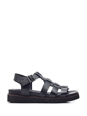 Moda in Pelle Shipshape Square Toe Leather Gladiator Sandals - Image 1 of 4