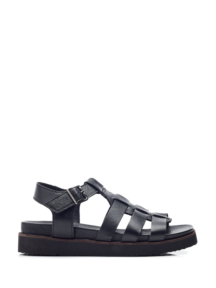 Moda in Pelle Shipshape Square Toe Leather Gladiator Sandals - Image 1 of 4