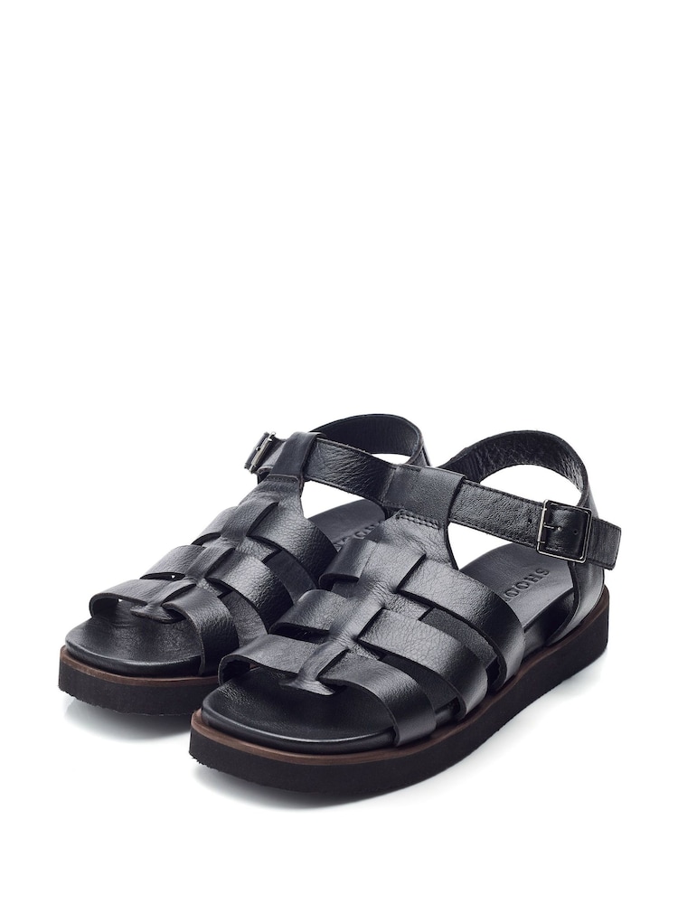 Moda in Pelle Shipshape Square Toe Leather Gladiator Sandals - Image 2 of 4