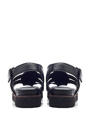 Moda in Pelle Shipshape Square Toe Leather Gladiator Sandals - Image 3 of 4