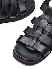 Moda in Pelle Shipshape Square Toe Leather Gladiator Sandals - Image 4 of 4