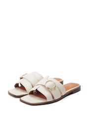 Moda in Pelle Liatris Woven Leather Square Toe White Sandal - Image 3 of 5