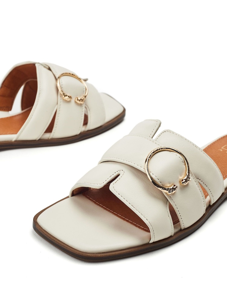 Moda in Pelle Liatris Woven Leather Square Toe White Sandal - Image 5 of 5