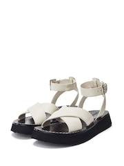 Moda in Pelle Larise Lightweight Eva Ankle Strap Leather Sandals - Image 2 of 4
