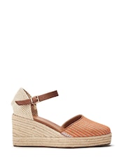 Naranja - Moda in Pelle Earll Closed Toe Quilted Espadrilles Shoes - Imagen 1 de 4