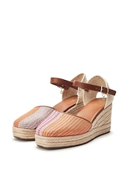 Naranja - Moda in Pelle Earll Closed Toe Quilted Espadrilles Shoes - Imagen 2 de 4
