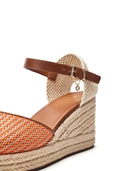 Naranja - Moda in Pelle Earll Closed Toe Quilted Espadrilles Shoes - Imagen 4 de 4