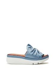 Moda in Pelle Ollin Twist Upper Sporty Low Wedge Leather Sliders - Image 1 of 4