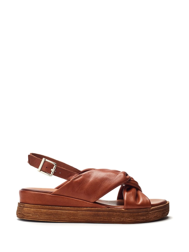 Moda in Pelle Kalmia Twisted Feature Leather Wedge Sandals - Image 1 of 4 Moda in Pelle Kalmia Twisted Feature Leather Wedge Sandals - Image 1 of 4