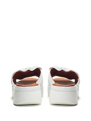 Moda in Pelle Ollin Twist Upper Sporty Low Wedge Leather Sliders - Image 3 of 4