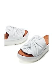 Moda in Pelle Ollin Twist Upper Sporty Low Wedge Leather Sliders - Image 4 of 4