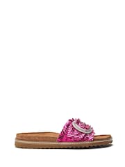 Moda in Pelle Jarilla Single Band Woven Leather Footbed Sandals - Image 1 of 4