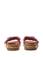 Moda in Pelle Jarilla Single Band Woven Leather Footbed Sandals - Image 3 of 4
