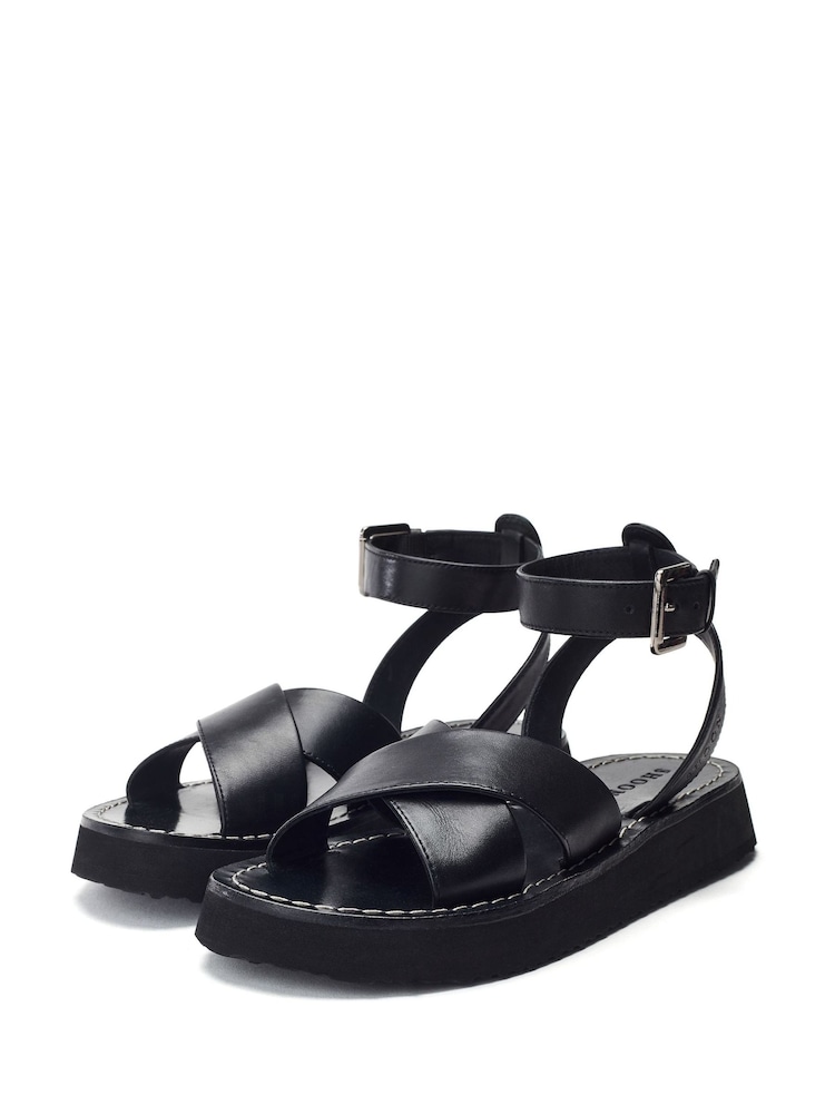Moda in Pelle Larise Lightweight Eva Ankle Strap Leather Sandals - Image 2 of 4