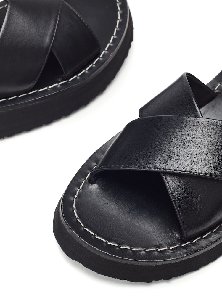 Moda in Pelle Larise Lightweight Eva Ankle Strap Leather Sandals - Image 4 of 4
