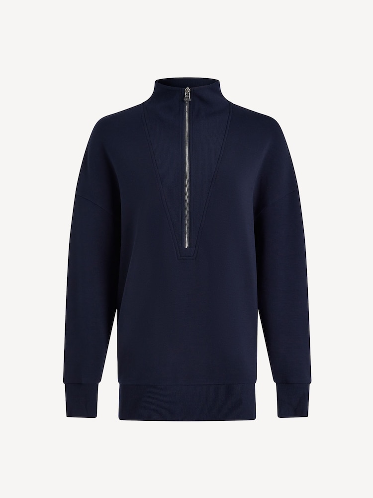 Varley Blue Masie Longline Sweat Top - Image 6 of 6 Varley Blue Masie Longline Sweat Top - Image 6 of 6