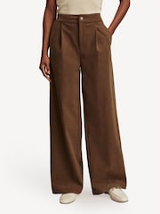 Varley Brown Rocio Wide Leg 29.5 Trousers - Image 1 of 7
