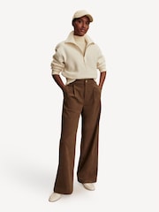 Varley Brown Rocio Wide Leg 29.5 Trousers - Image 2 of 7