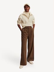 Varley Brown Rocio Wide Leg 29.5 Trousers - Image 4 of 7