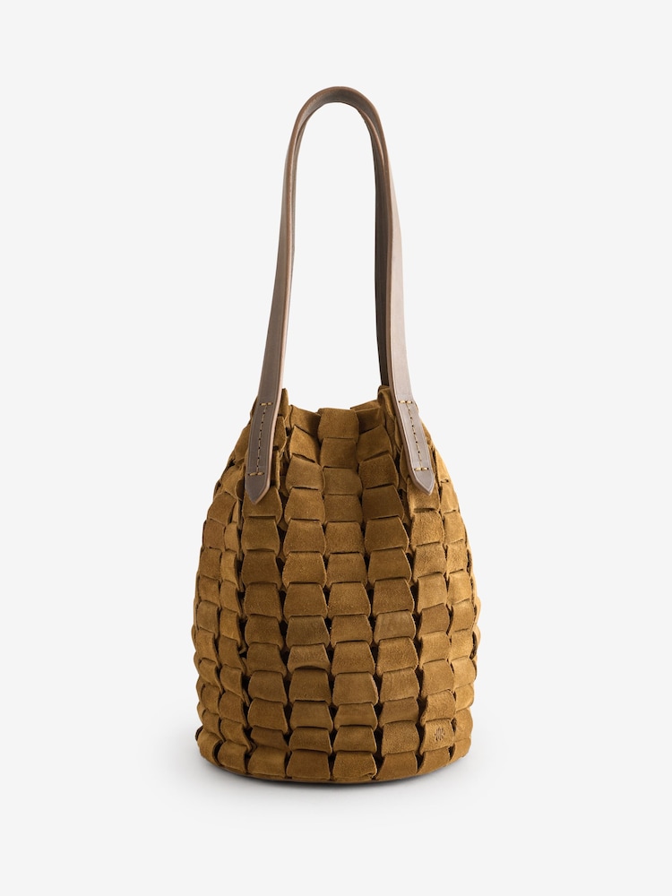 Dragon Diffusion Link Bucket Suede Honey Bag - صورة 1 من 5