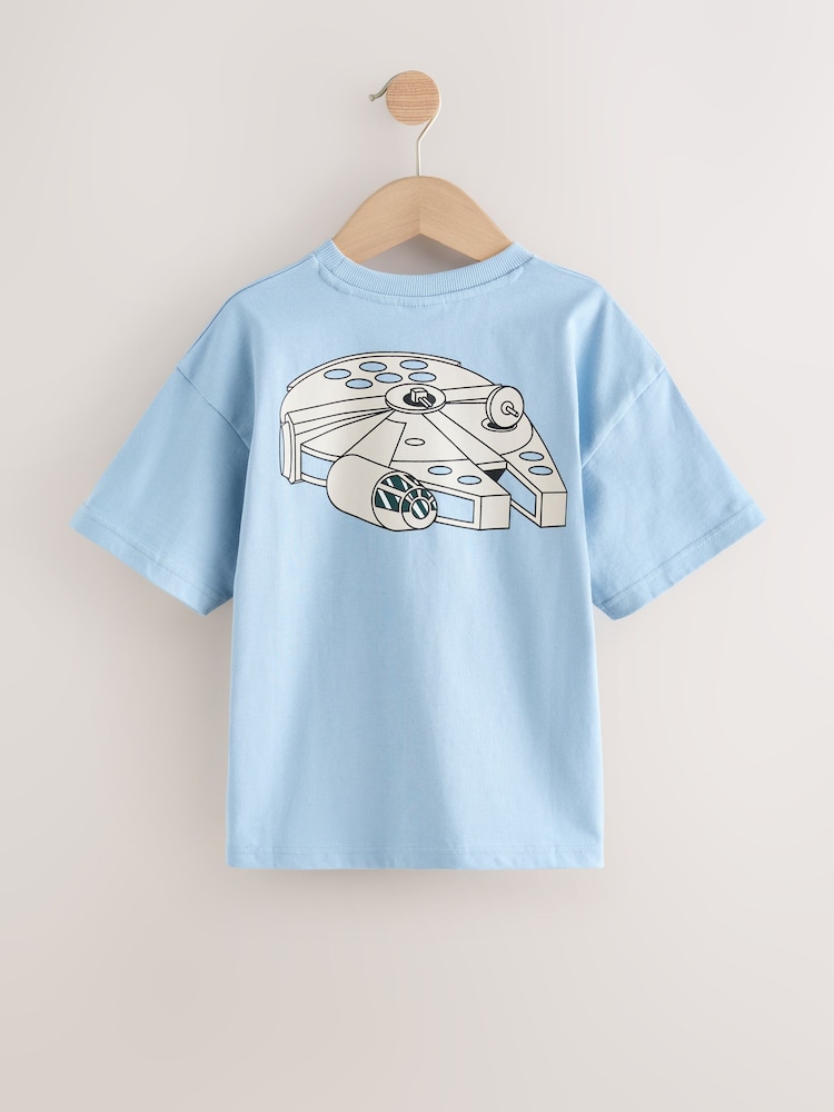 Light Blue Star Wars T-Shirt (3-16yrs) - Image 2 of 4 Light Blue Star Wars T-Shirt (3-16yrs) - Image 2 of 4