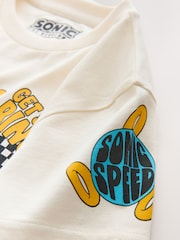 Ecru Sequin - تيشِرت بتصميم شخصية Sonic (3 - 16 سنة) - صورة 4 من 5